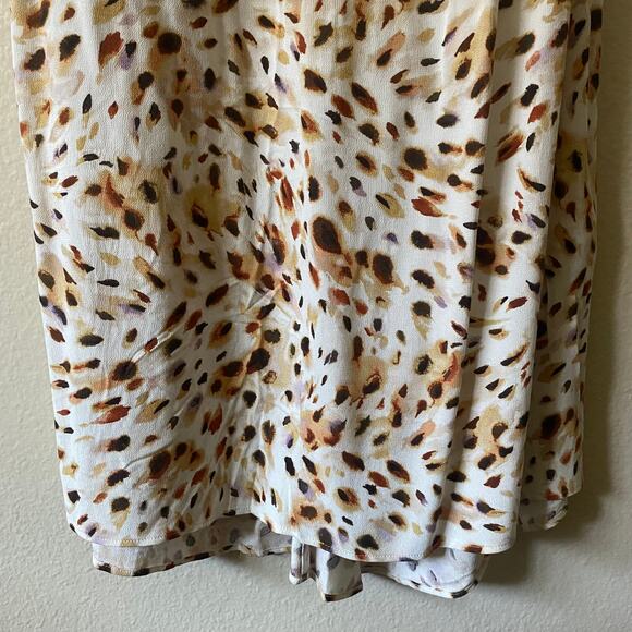 Sofia Dress Maxi Midi Sweetheart Ruffle Boho Cottagecore Animal Print SZ Large - Picture 7 of 13